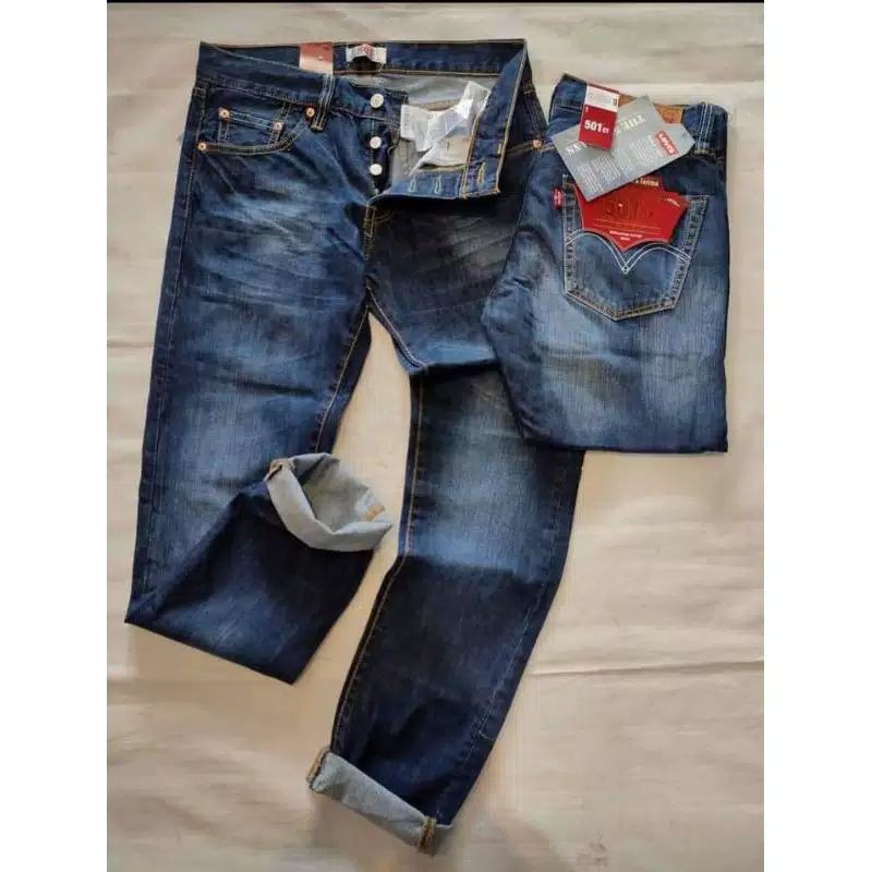 CELANA  LEVIS 501//CELANA STANDAR//CELANA REGULER FIT//CELANA JEANS PRIA//BISA COD