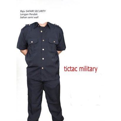 Baju SAFARI SECURITY/ Stelan Safari / Baju Safari Pendek