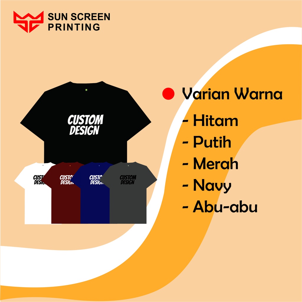 Kaos Custom Sablon Nama Satuan - Combed 30s