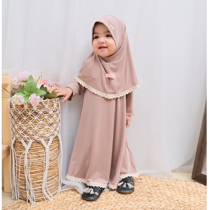 HONEYBLOSSOM gamis bayi perempuan 0 6 bulan polos / gamis bayi alesha series