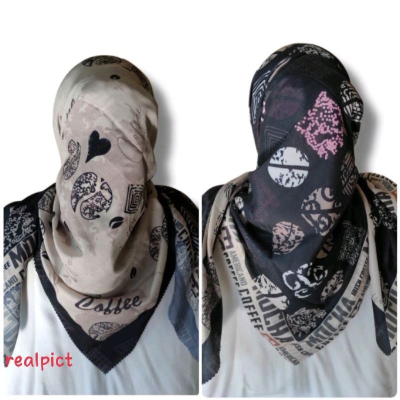 Hijab segi empat voal premium/voalmotif/sublime/lassercut/jilbab coffee series