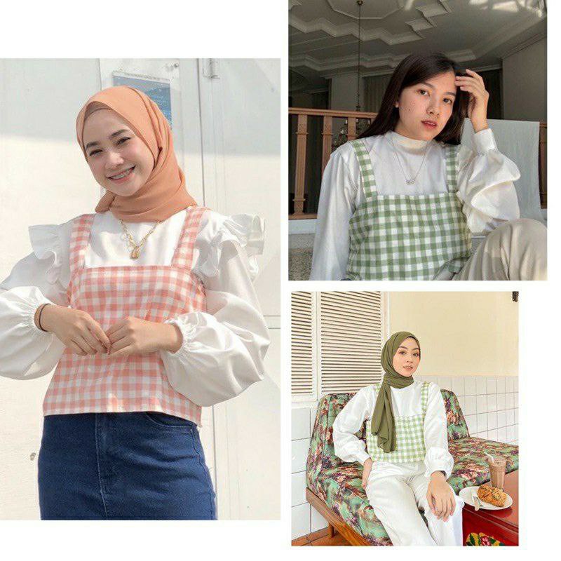 (PROMO) TANKTOP HALAL/GINGHAM TANKTOP/TANK TOP HIJAB KEKINIAN