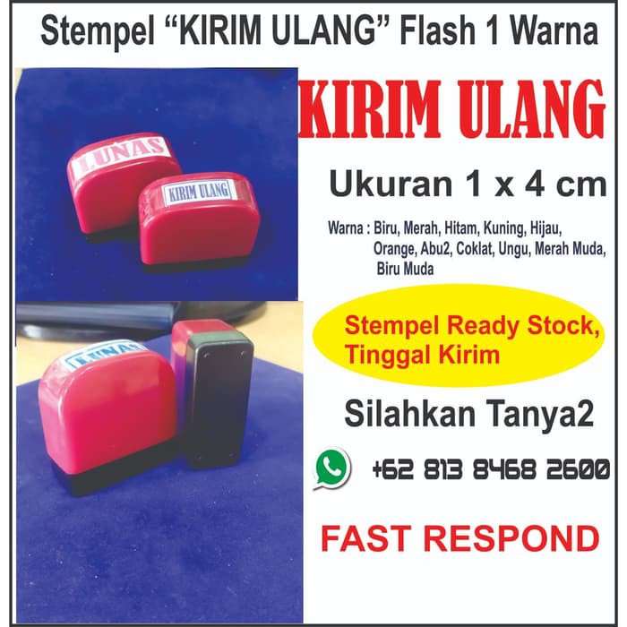 

Stempel Kirim Ulang Flash 1 Warna