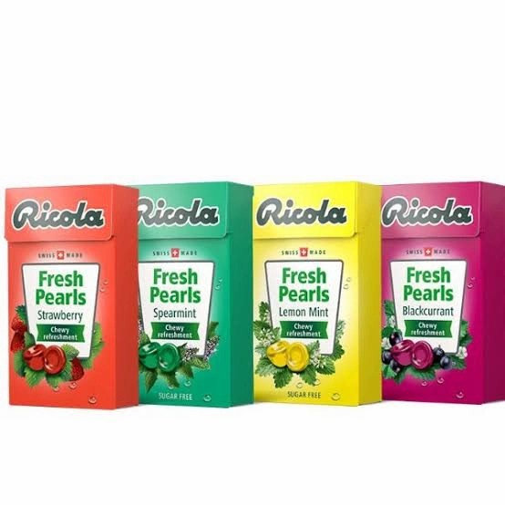 Ricola Refreshing Pearls Chewy Refreshment Sugar Free 25 gram