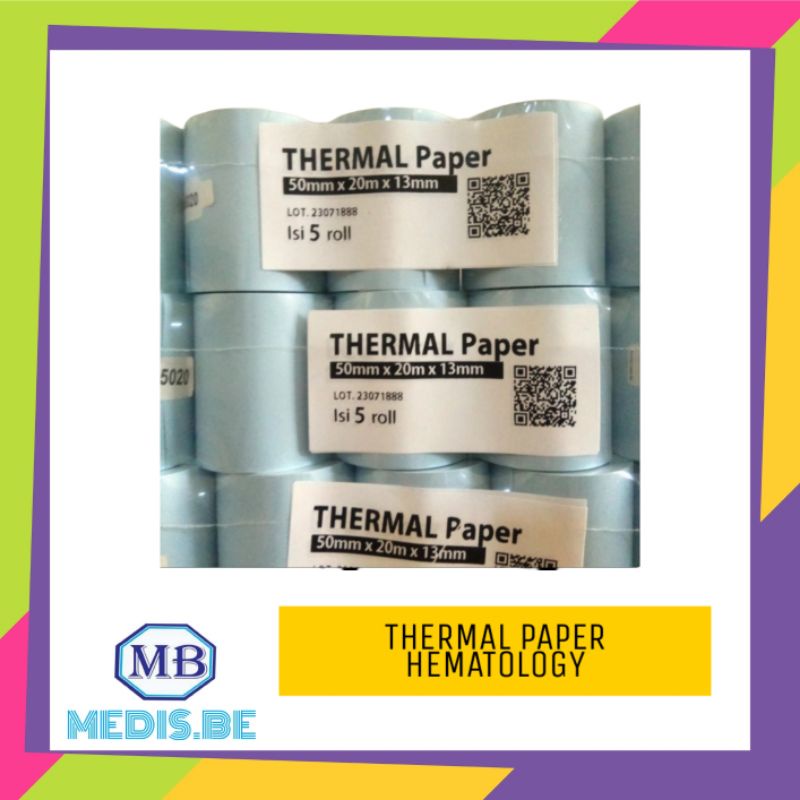 

THERMAL PAPER HEMATOLOGY 50MM X 20M