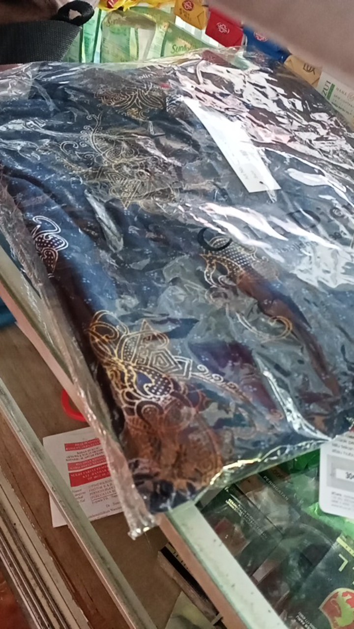 Acs161 Kemeja Batik Pria Slim Fit Lengan Panjang Colindion Modern