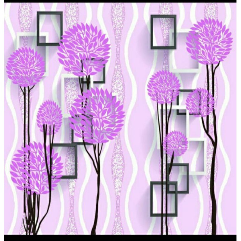 WALLPAPER DINDING MOTIF BERINGIN PINK MINIMALIS