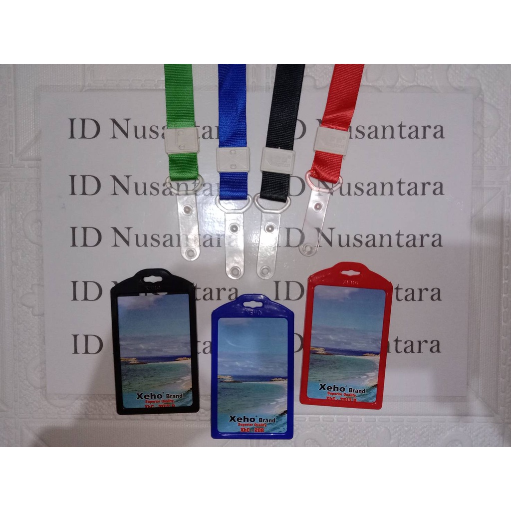 

Paket Tali 2 CM Kait Karet + Casing ID Card Plastik Xeho