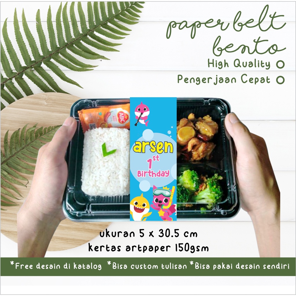 

PAPER BELT BENTO / KOTAK NASI ULTAH / PENGIKAT HAMPERS / SABUK / ROLLER
