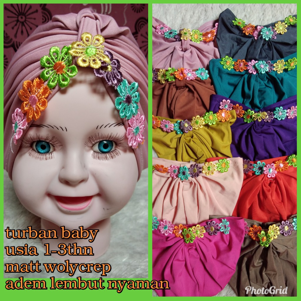 TERMURAH Turban Anak Bayi Baby Renda Bunga / Turban Anak perempuan Murah / Bandana Bayi