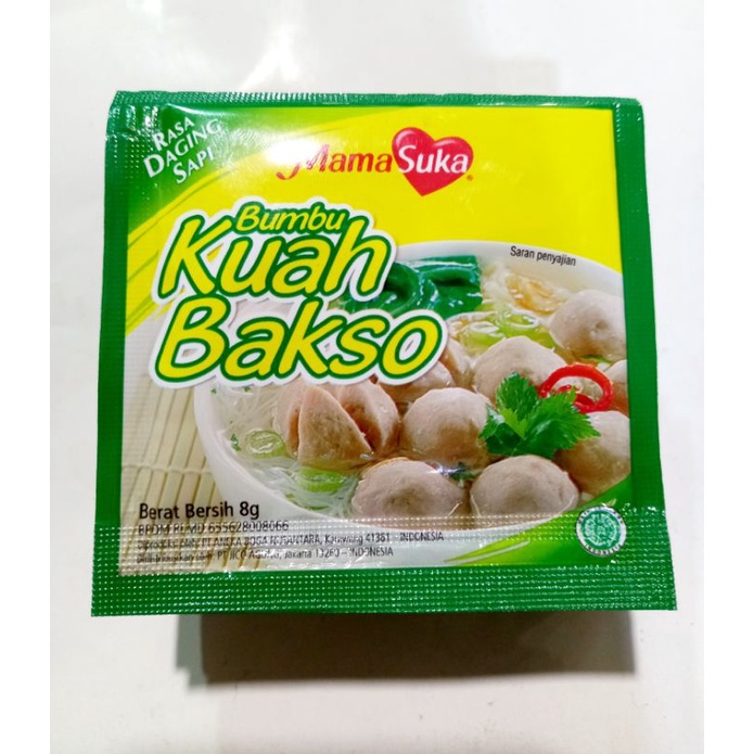 

Bumbu Kuah Bakso MamaSuka 8 gr - Rasa Daging Sapi. isi 12pcs