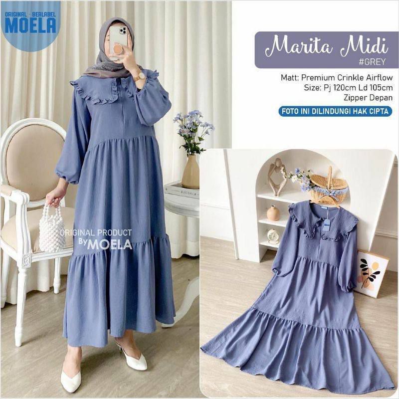 MARITA MIDI DRESS KRINGKEL AIRFLOW PREMIUM QUALITY