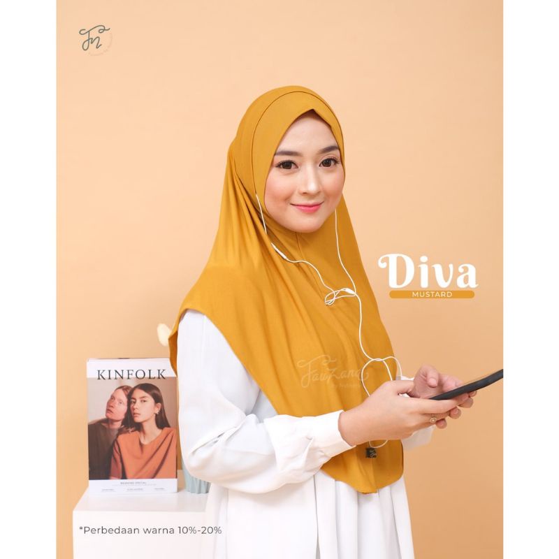 HIJAB DIVA FAUZANA | BAHAN JERSEY | HIJAB EAR FRIENDLY