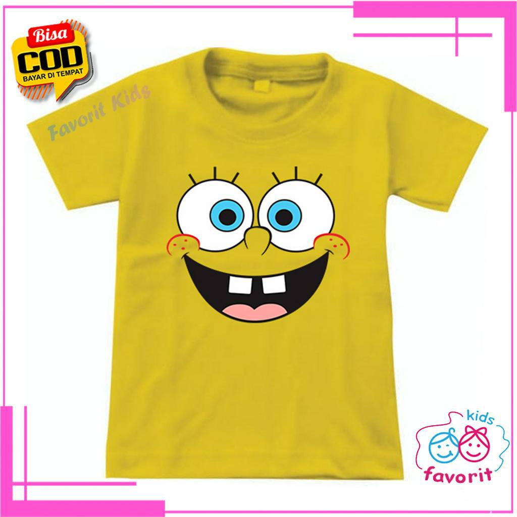 KAOS ANAK PEREMPUAN SPONGEBOB KAOS OBLONG ANAK LENGAN PENDEK