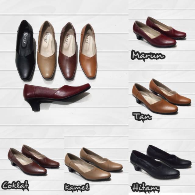 SEPATU HEELS KULIT SAPI ASLI PAPIRUT SUKAREGANG GARUT KULIT SAPI