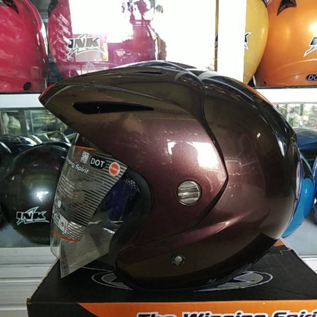 HELM INK CX 22 DARK MAROON COKLAT TUA ORIGINAL