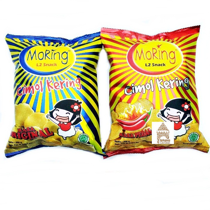 Moring (Cimol Kering) L2 Snack Original / Pedas 115 Gram