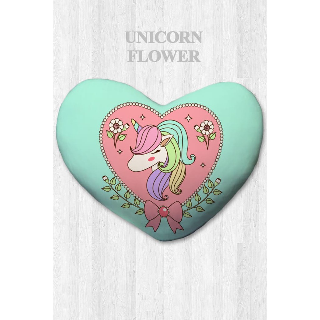 Bantal hati   kado valentine   Unicorn Flower Large