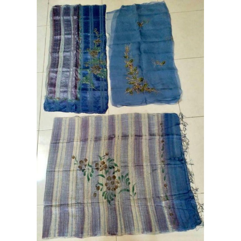 batik sutra serat nanas & organza