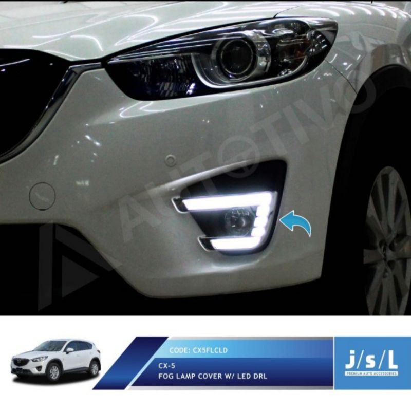 LED DRL Mazda CX5 foglamp cover DRL jsl