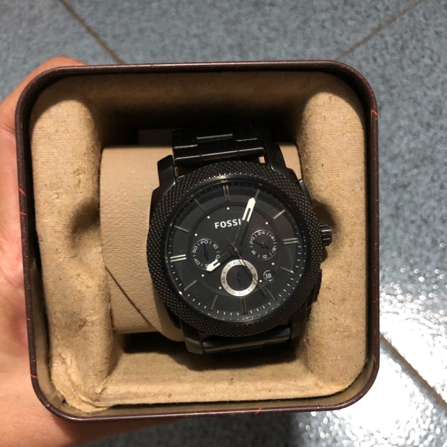 Fossil Machine Chronograph Black Stainless Steel FS4552