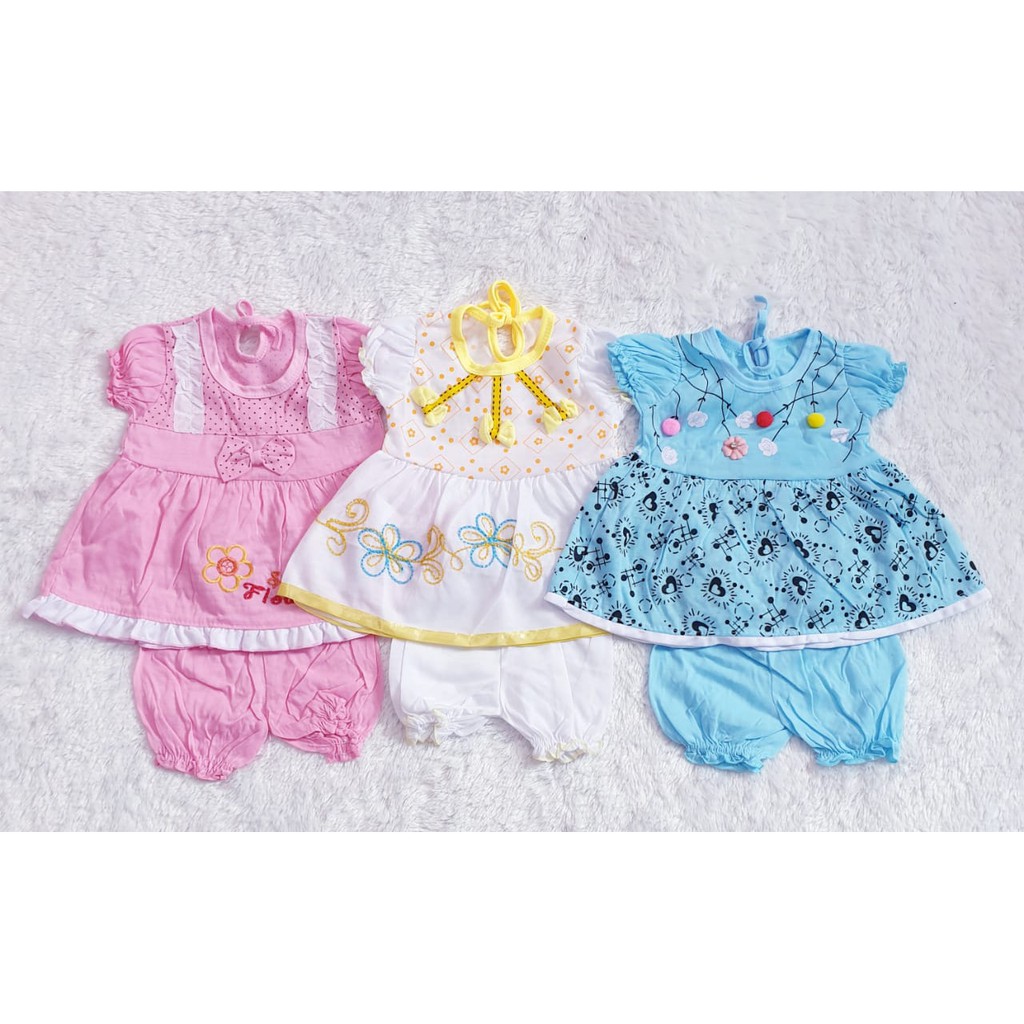 PAKET HEMAT DRESS BABY USIA 0-12 BULAN / CYAND CLOTHING / SETELAN BAJU ANAK