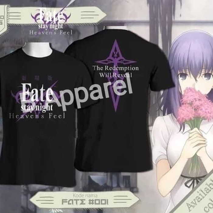 Tshirt Baju Kaos Anime Fate Stay Night Heaven'S Feel