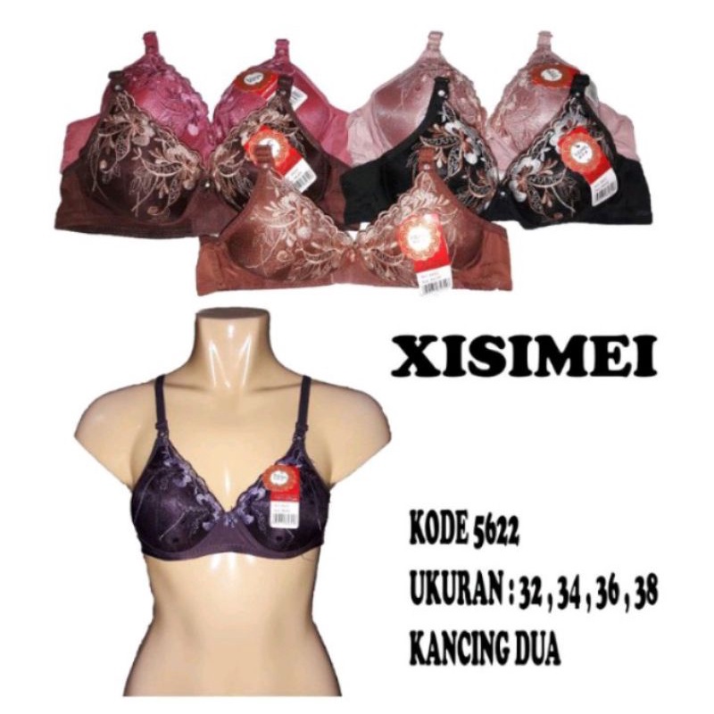 Bra/BH Xisimei Bordil | Bh wanita kait 2 | BH Xisimei busa tanpa kawat