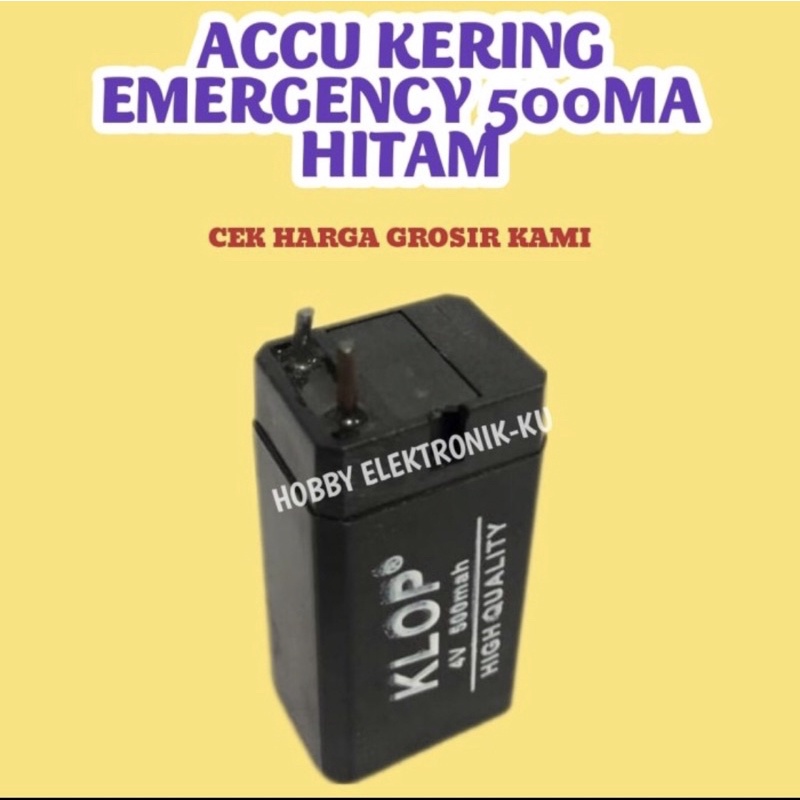 ACCU EMERGENCY 500MA HITAM