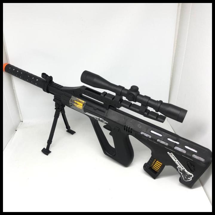Mainan Anak Pistol - Pistolan Senapan/ Machine Gun Ada Laser Dan Getar
