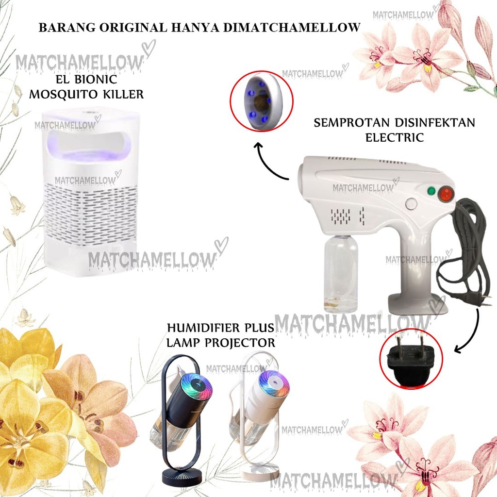 ❄️MATCHA❄️ SEMPROTAN DISINFEKTAN ELECTRIC/NANO SPRAY GUN/HUMIDIFIER PLUS LAMP PROJECTOR