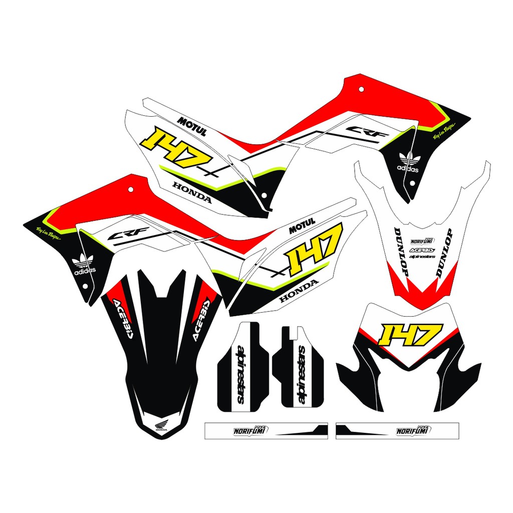 Sticker DECAL CRF 150 L Bisa Custom Stiker Honda CRF 150 L  (95)