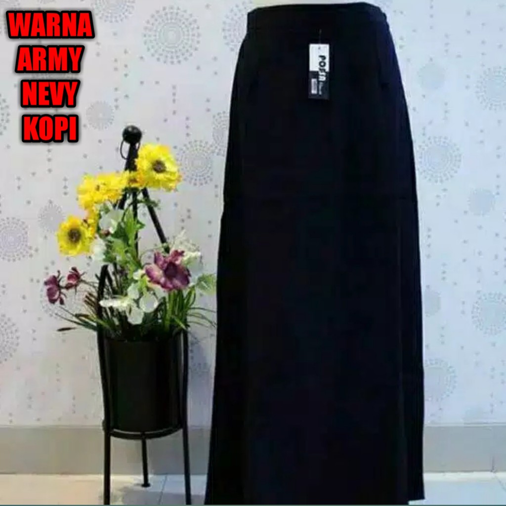 ROK KERJA WANITA  / ROK FORMAL / ROK PANJANG POLOS / ROK KANTOR /Rok Kerja Line A Maxi Skirt