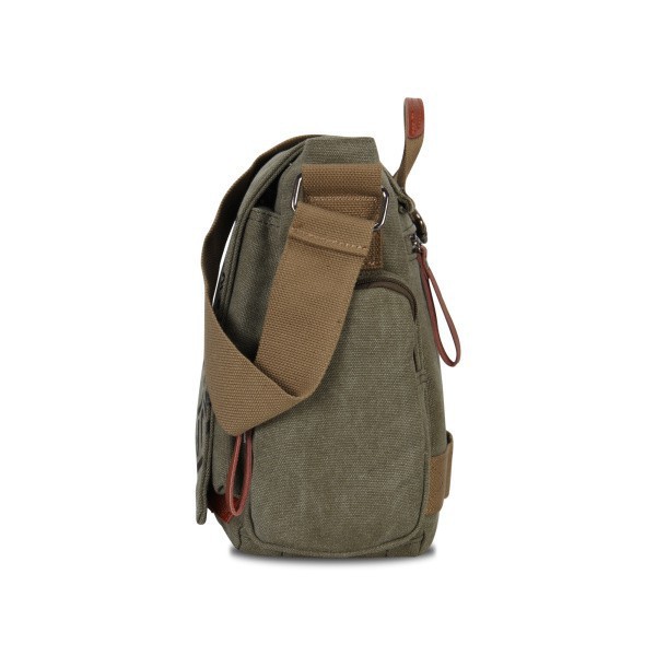 Tas Selempang Pria Messenger Canvas Printing - 1124 - OMBG0LAG Army Green
