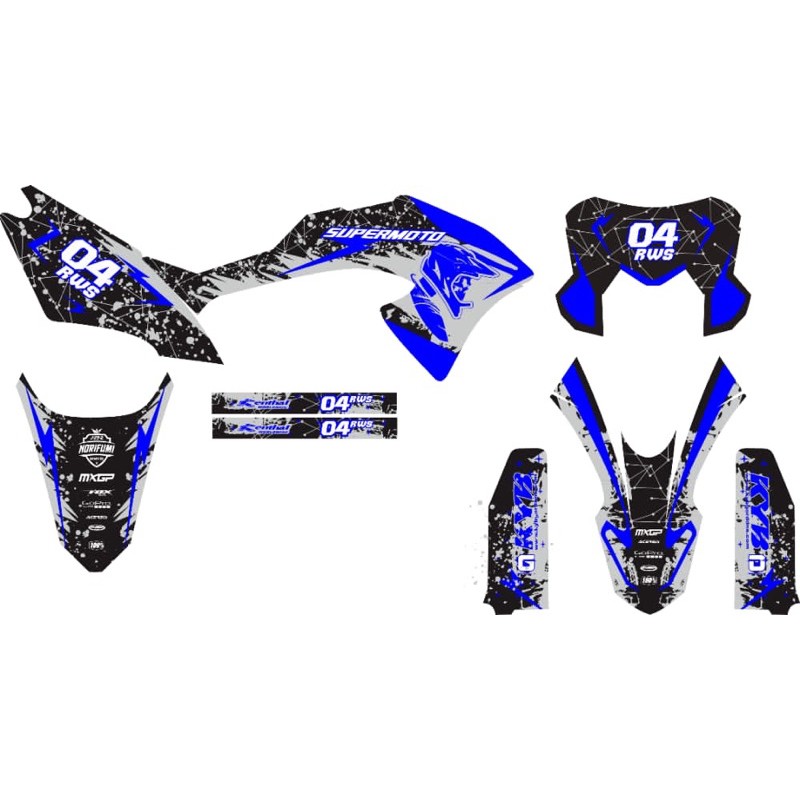 decal klx bf hologram pelangi