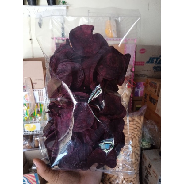 

Keripik Ubi Ungu Manis Makanan Ringan Snack kiloan 250Gram