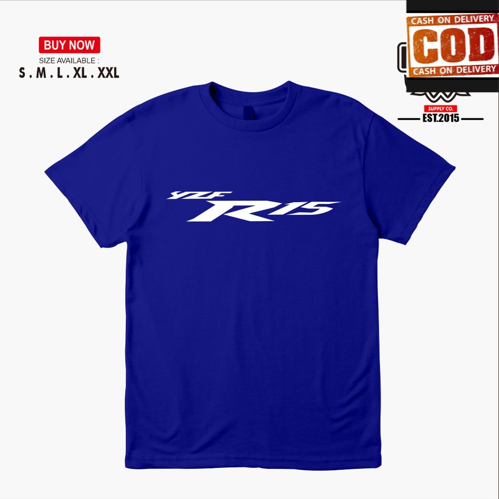 (BISA COD) BAJU KAOS DISTRO TSHIRT Yamaha R15 Logo  Otomotif H&H TwinShop