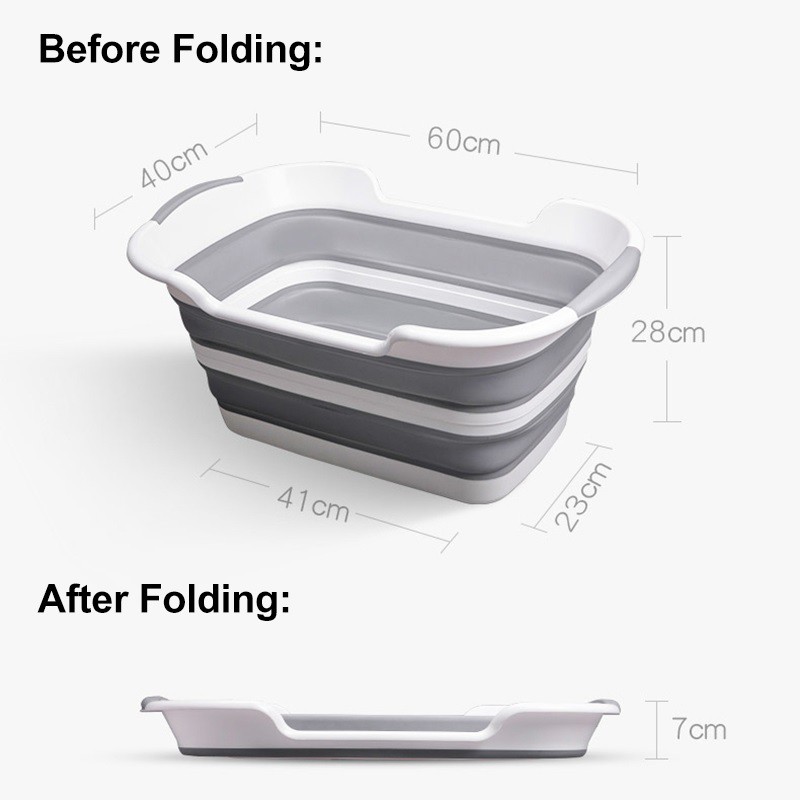 Portable Foldable Silicone Non-Slip Bath Tub for Baby Shower and Pets - Bak Mandi Lipat Bayi &amp; Hewan