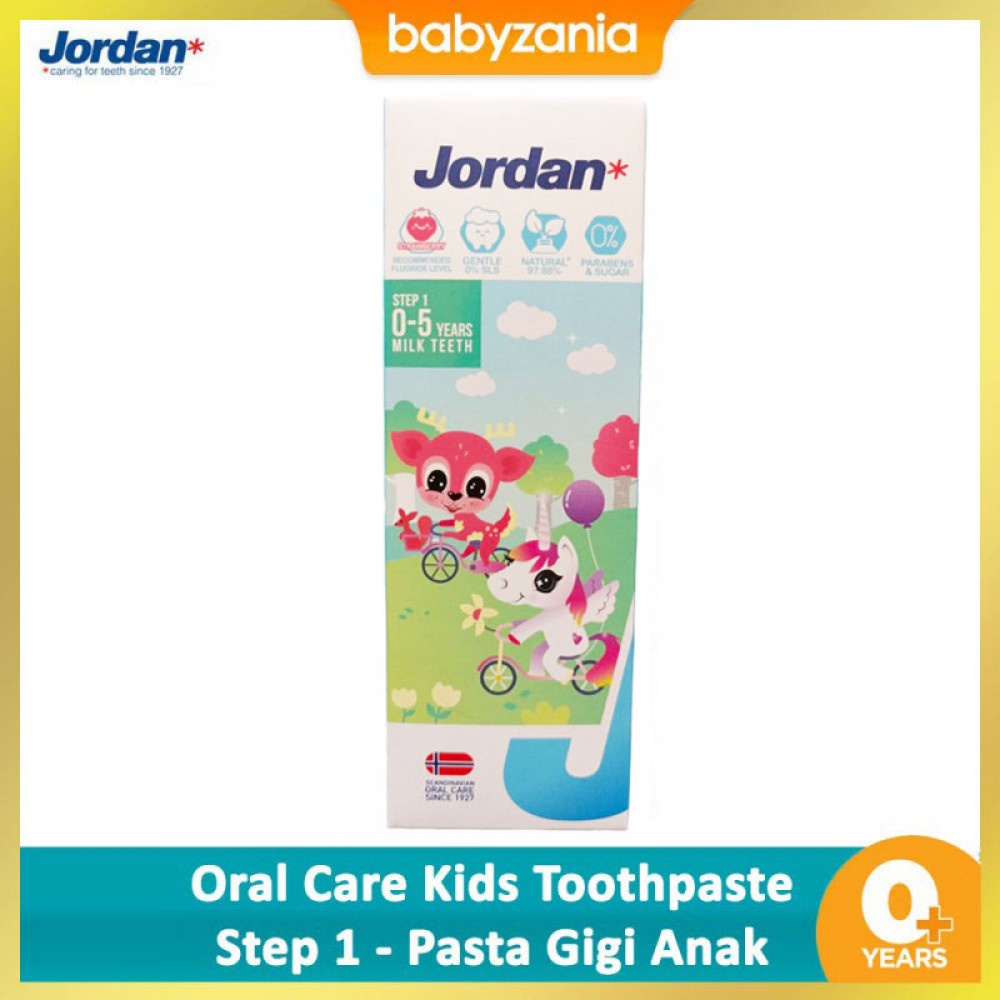 Jordan Kids Toothpaste Pasta Gigi Anak Bayi Step 1 - Strawberry