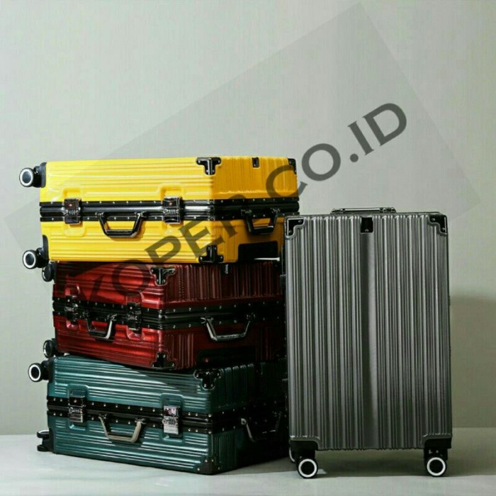 {kiranastore} Parkson T045 Koper Semi Aluminium Anti Pecah/Luggage/koper kabin - 24inch Yellow Murah