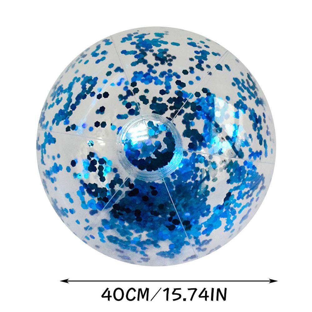 REBUY Rebuy Beach Ball Pantai Dewasa Kolam Renang Tiup Mainan Bola Transparan Sequin Confetti Glitters Bola Bermain Air