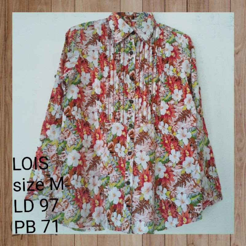 preloved kemeja wanita Lois original