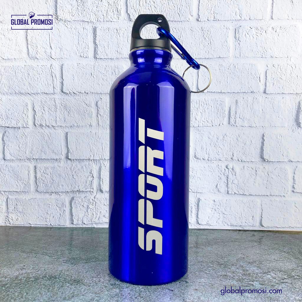 Custom Tumbler Botol Minum Sport Sepeda Carabiner 500ml Souvenir/Event Laser Grafir Nama Logo Karakter