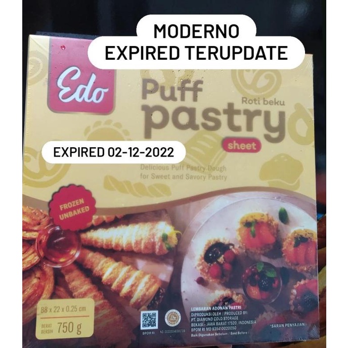 

edo puff pastry sheet 750gr TERLARIS TERPERCAYA ORIGINAL