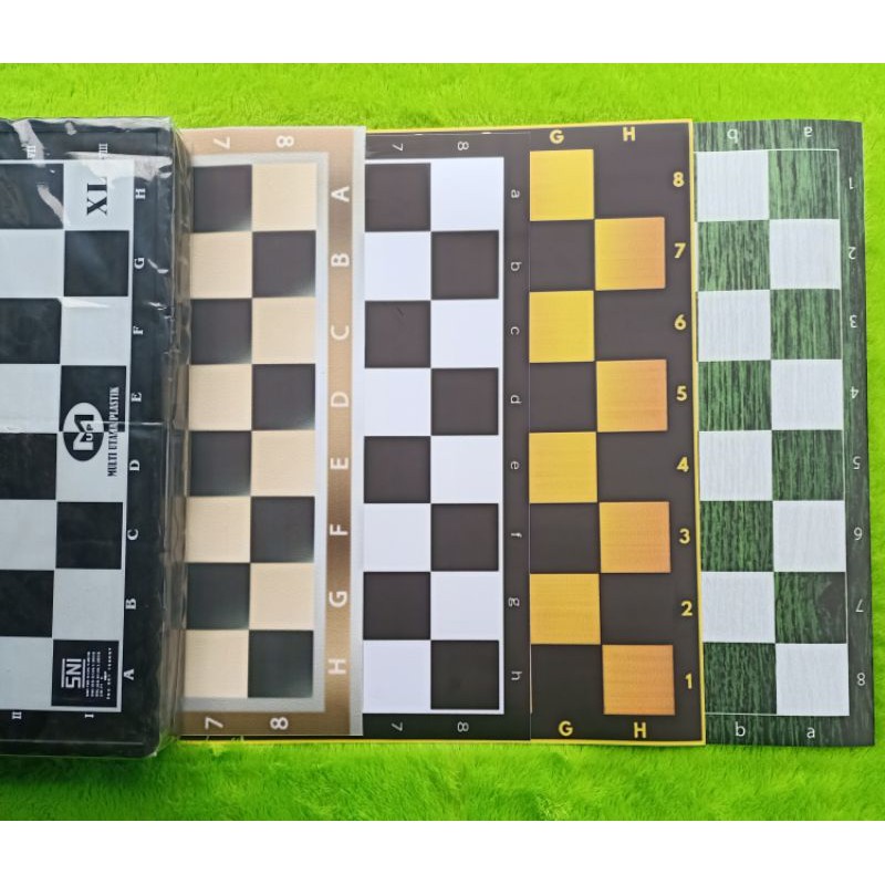 Catur XL SNI ISO + 4 Motif Portable Chess Map Waterproof Anti UV