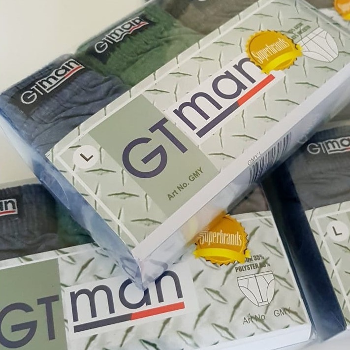 GT Man GMY - Celana Dalam Underwear Brief Pria - 1 Box isi 3 Mix Warna