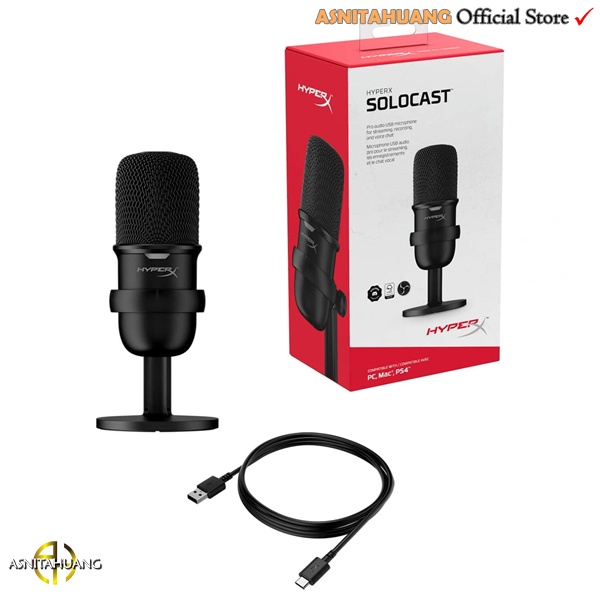 HyperX SoloCast USB Condenser Microphone Gaming For Streaming