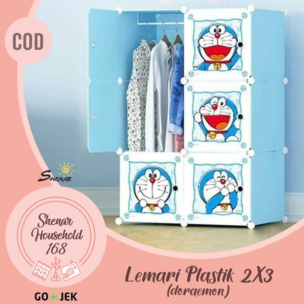 LEMARI PLASTIK/LEMARI 6 PINTU/ LEMARI/ANAK /KARAKTER/SERBAGUNA/LEMARI GANJUNG/UNIK-LEMARI 2X3 MINION