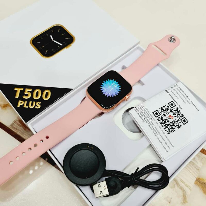 JAM TANGAN SMARTWATCH T500 PLUS ORIGINAL BLUETOOTH PEDOMETER HEARTRATE DLL PLUSBOX