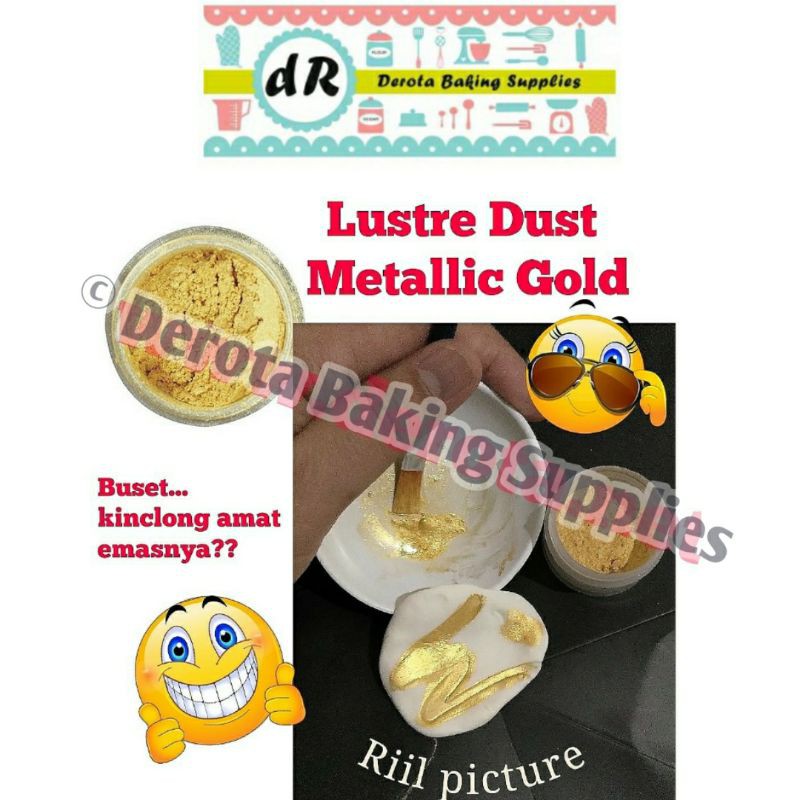 

Lustre Dust Gold Metallic / Bubuk Emas 2g